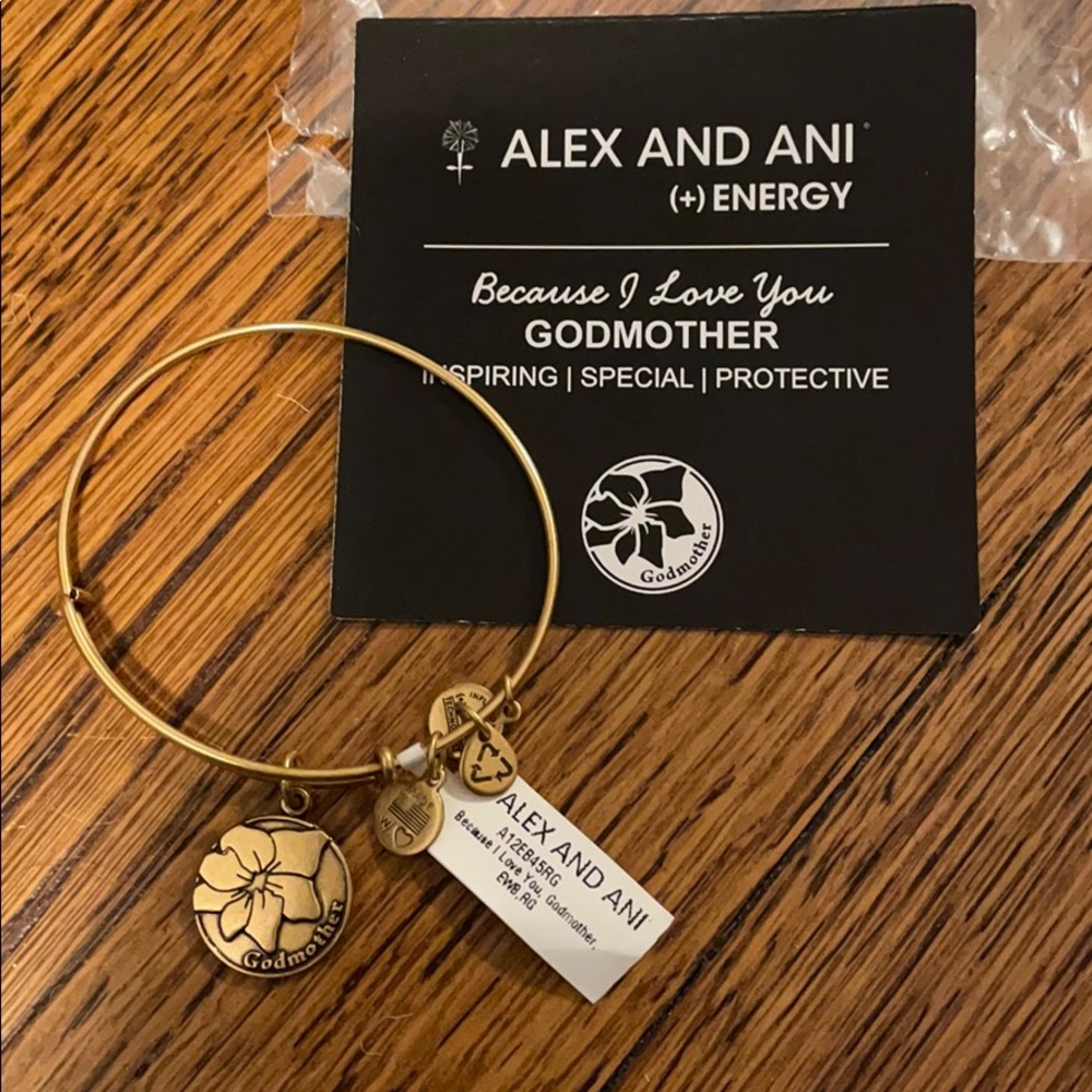 Alex and Ani Gold Tone Godmother Bangle